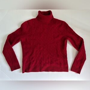 Brooks Brothers Deep Red Wool-Cashmere Blend Sweater